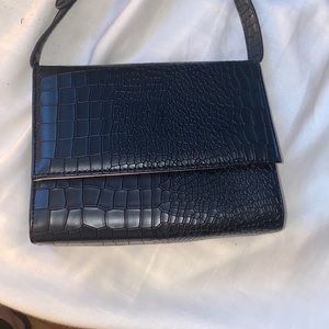 Black urban outfitters crocodile bag